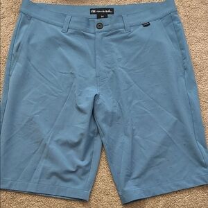 Travis Mathew Light Blue Flat Front Shorts
